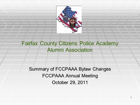 Fairfax County Citizens Police Academy Alumni Association