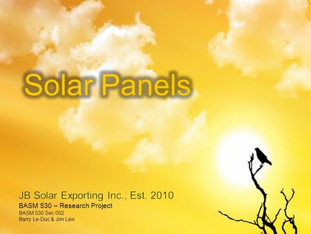 1883 - first solar cell was built by Charles Fritts production doubling every 2 years world’s fastest-growing energy technology.