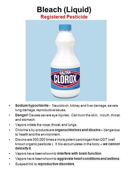 Bleach (Liquid) Registered Pesticide