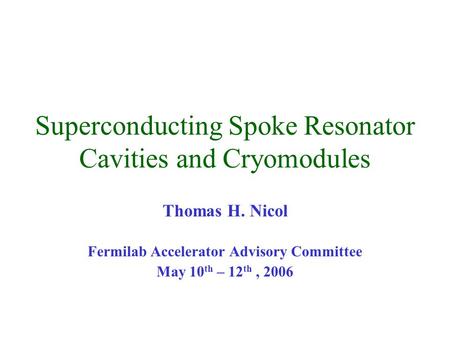 Superconducting Spoke Resonator Cavities and Cryomodules