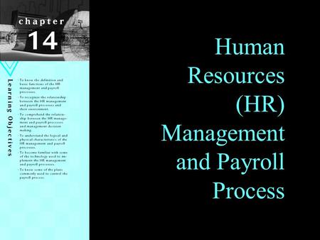 Human Resources (HR) Management and Payroll Process