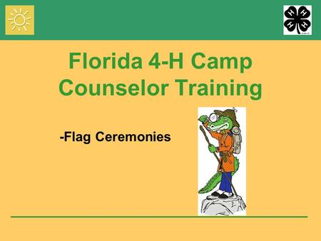 Florida 4-H Camp Counselor Training