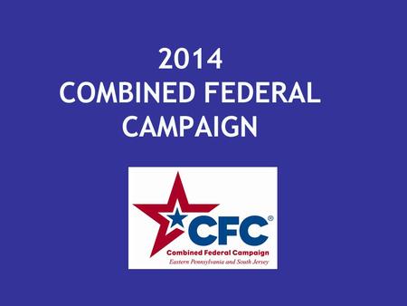 2014 COMBINED FEDERAL CAMPAIGN