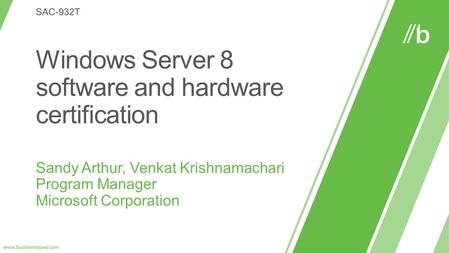 WHO WILL BENEFIT FROM THIS TALK TOPICS WHAT YOU’LL LEAVE WITH Server Application, Device and System vendors that wish to participate in the Software and.