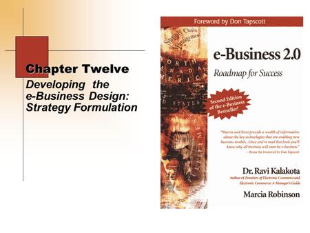 Chapter Twelve Developing the e-Business Design: Strategy Formulation.