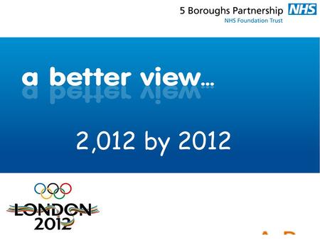 2,012 by 2012. 2011/12 High level Objective Organisational Development Involving and engaging our people in a planned and systematic way to improve the.