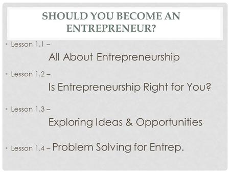 Should You Become an Entrepreneur?