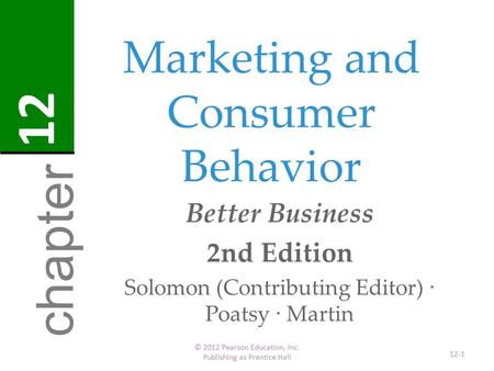 Marketing and Consumer Behavior