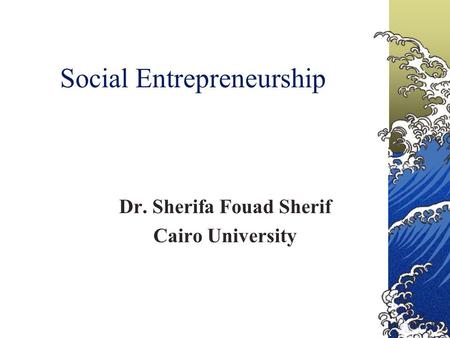 Social Entrepreneurship