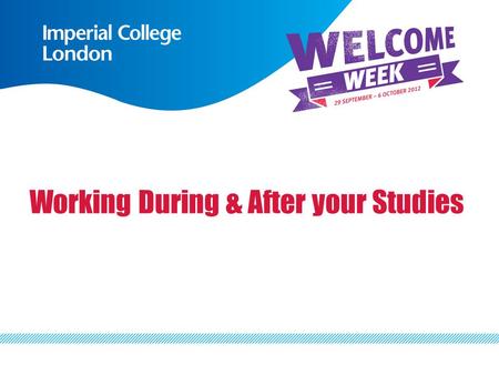 Working During & After your Studies. Sharon BoltonShahida Osman International Student SupportCareers Consultant International OfficeCareers Advisory Service.