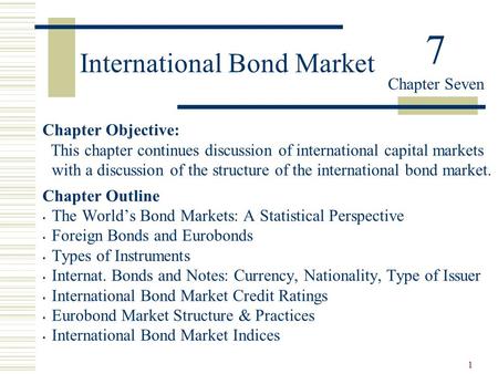 International Bond Market