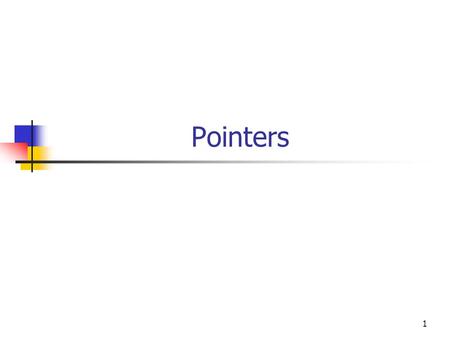 1 Pointers. Variable Memory Snapshot 2 int nrate = 10; The variable is stored at specific memory address A variable is nothing more than a convenient.