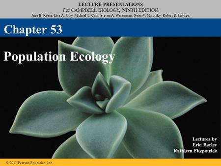 Chapter 53 Population Ecology.