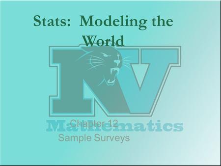 Stats: Modeling the World