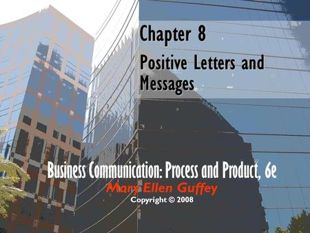 Chapter 8 Positive Letters and Messages