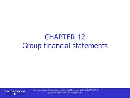 CHAPTER 12 Group financial statements