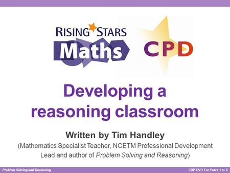 Developing a reasoning classroom