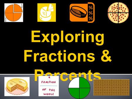  Today we will identify percents and values that are equal to ¼, ½, ¾, and 4/4.  Grade Level Expectation: Use common equivalent reference points for.