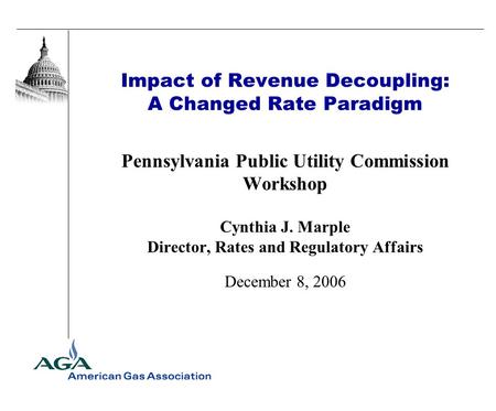 Impact of Revenue Decoupling: A Changed Rate Paradigm