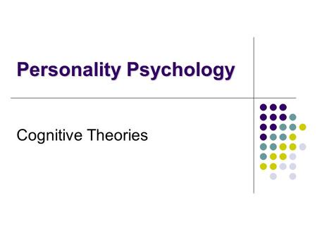 Personality Psychology