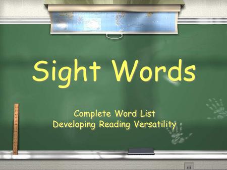 Sight Words Complete Word List Developing Reading Versatility Complete Word List Developing Reading Versatility.