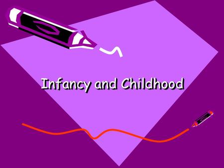 Infancy and Childhood Infancy and Childhood. Study of Development Four Life-spans in development? 3 types of development? Two methods to study how people.