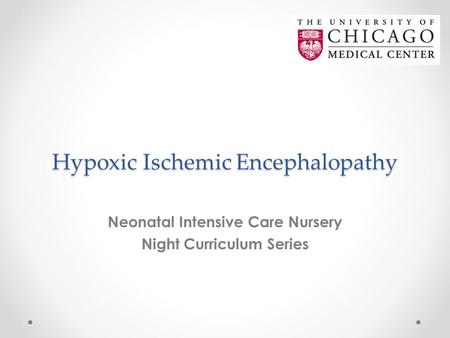 Hypoxic Ischemic Encephalopathy