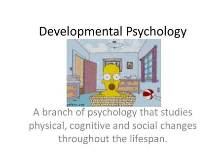 Developmental Psychology