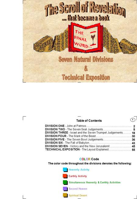 The Scroll of Revelation Seven Natural Divisions