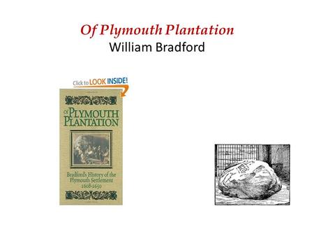 Of Plymouth Plantation William Bradford