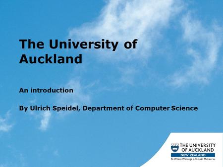 The University of Auckland