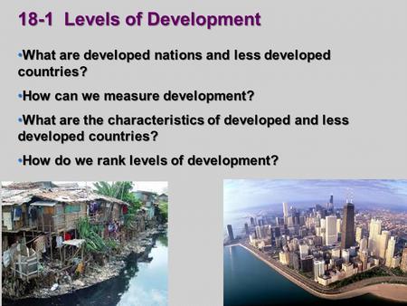 18-1 Levels of Development