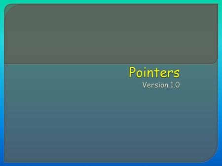 Pointers Typedef Pointer Arithmetic Pointers and Arrays.