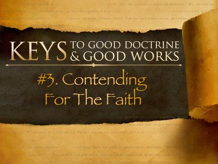 7 Keys. What Would Make Us Willing & Eager To Contend? Acts 19:29 The city was filled with the confusion, and they rushed with one accord into the theater,