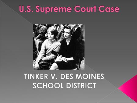 Students John Tinker(age 15), Mary Beth Tinker(age 13), and Christopher Eckhardt(age 16) decided to publicize their opposition to the Vietnam War by.