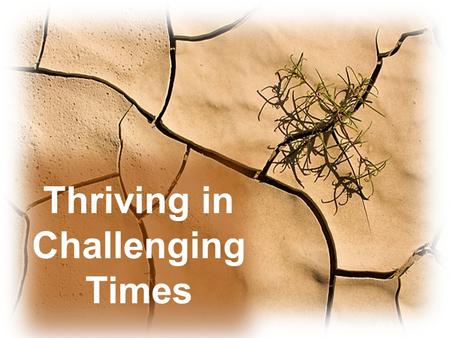 Thriving in Challenging Times. Constants, Stories & Strengths Constants, Stories & Strengths Thriving in Challenging Times.