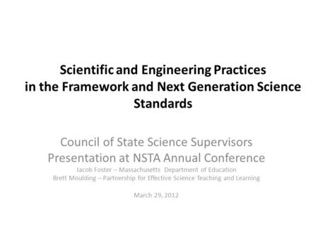 Council of State Science Supervisors