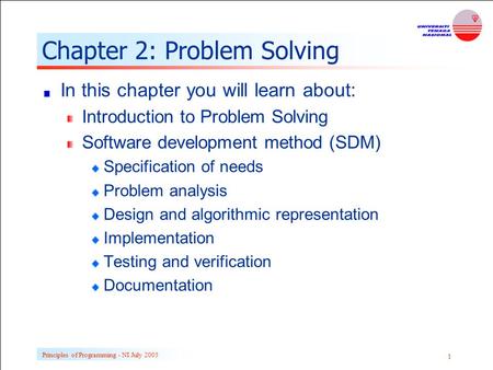 Chapter 2: Problem Solving