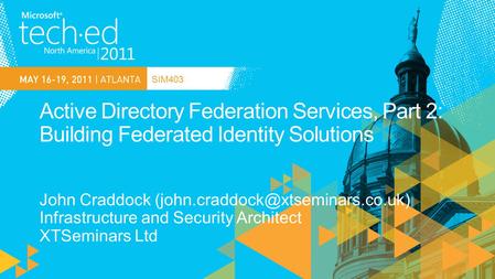 SIM403. Claims Provider Trust Relying Party x Relying Party Trust Claims Provider Trust Your ADFS STS Partner ADFS STS & IP Relying Party Trust Partner.