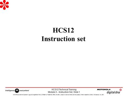 HCS12 Instruction set.