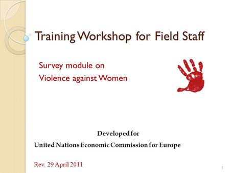 Training Workshop for Field Staff