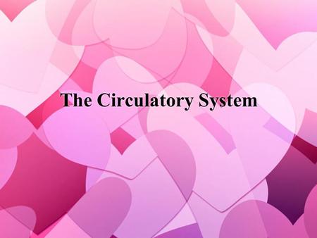 The Circulatory System