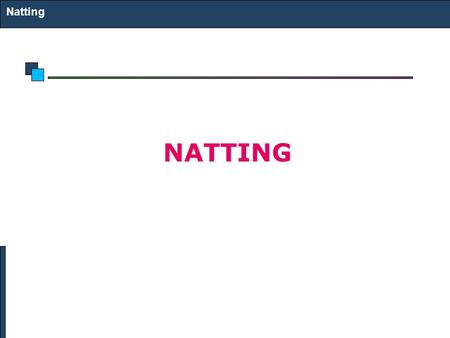 Natting NATTING. Private vs Public IP Addresses Whatever connects directly into Internet must have public (globally unique) IP address There is a shortage.