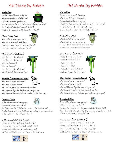 Witches Brew List the chemical formula for dry ice. Why do you think it is called dry ice? Explain the phase change of dry ice. What is the phase change.