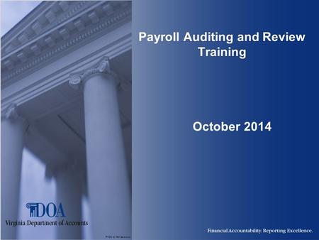 Photo by Karl Steinbrenner Payroll Auditing and Review Training October 2014.