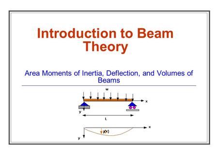 Introduction to Beam Theory