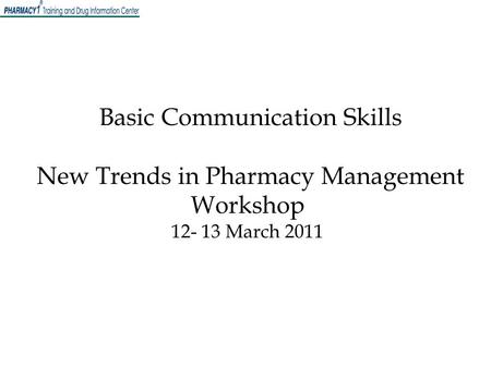 Preface Community pharmacists should be able to mix medicines accurately and make calculations. They must have good communication, problem-solving and.