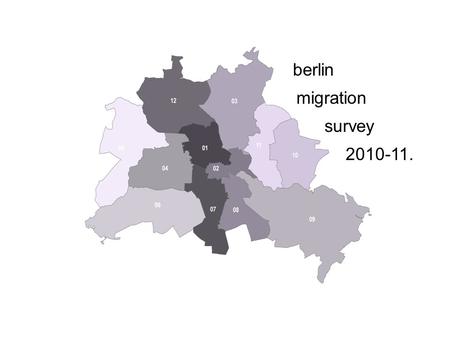 Berlin migration survey 2010-11.. berlin migration survey2010-11. berlin migration survey2010-11. Berlin migration and its political effects on immigrant.