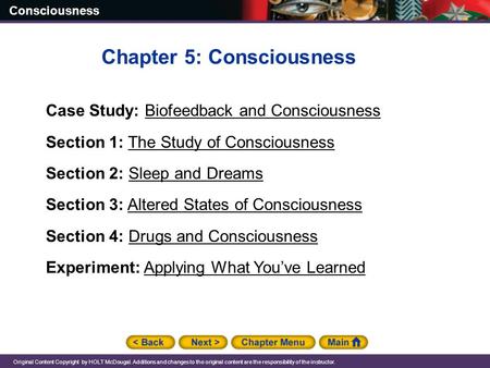 Chapter 5: Consciousness