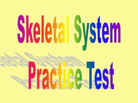 On your own notebook paper, write the answer to each of the following questions. This is a practice test, no quiz bowl– no shouting out answers. If you.